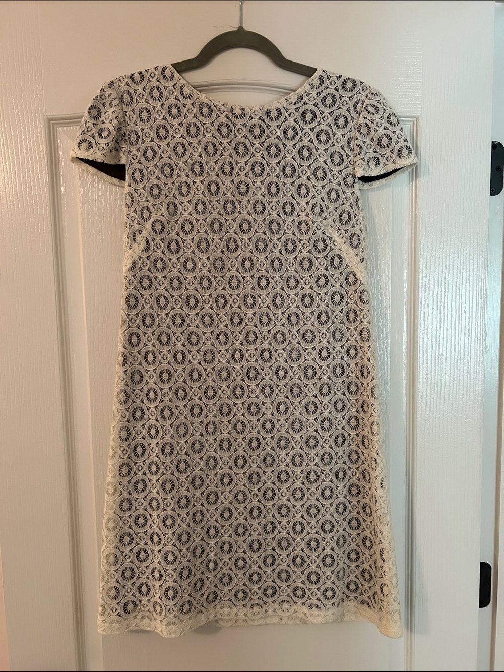 Suzi Chin for Maggy Boutique Cream Lace Shift Dress